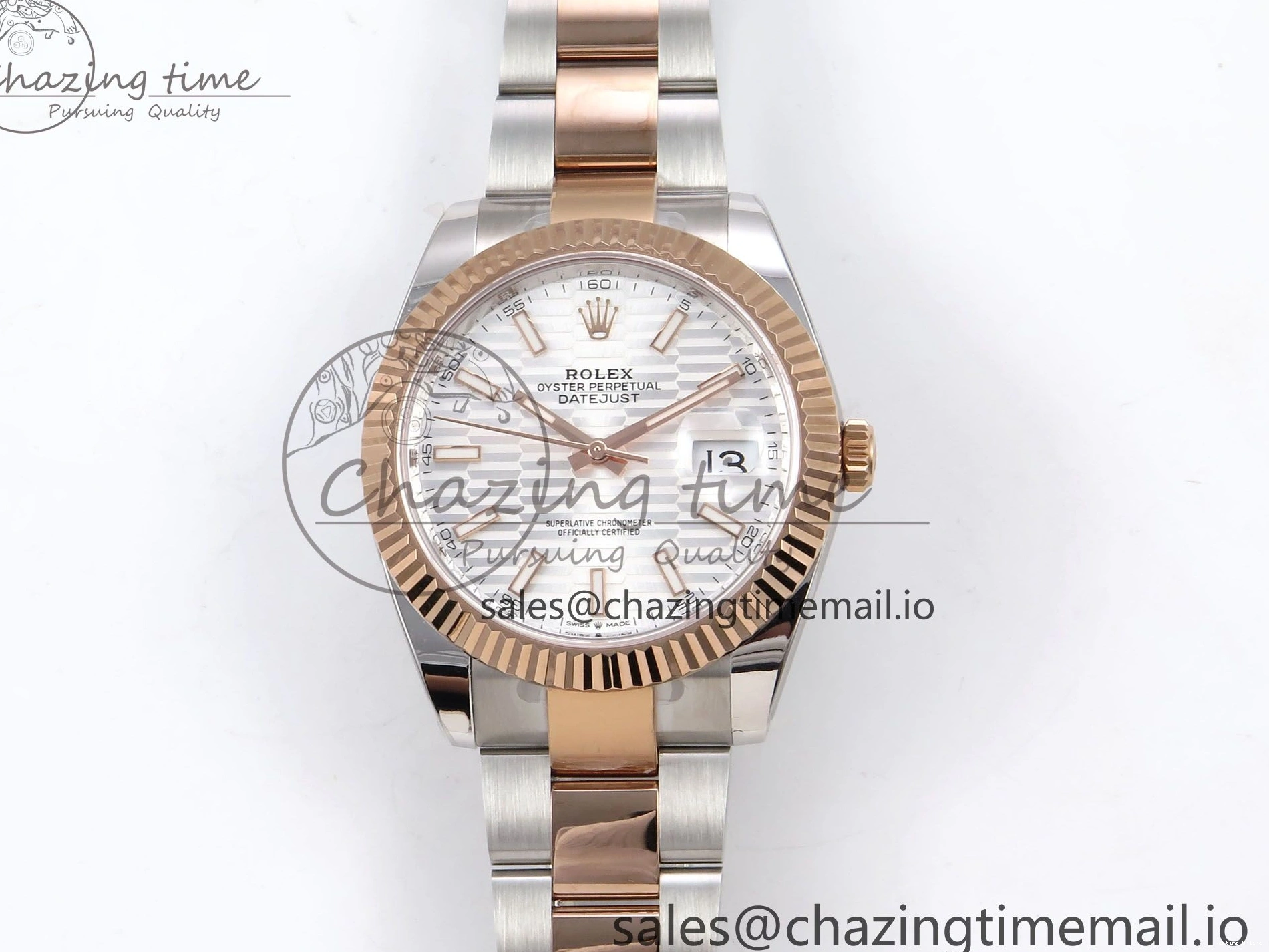 1231 DateJust 41 126331 ARF 1:1 Best Edition 904L Steel Silver Textured Dial on SS RG Oyster Bracelet SH3235（Gain Weight） TechFriendly 1097